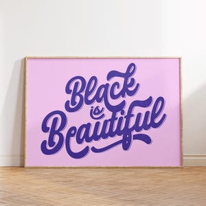 Black is Beautiful, African American Wall Art, Modern Black Afro Art, Ethnic Wall Decor, Retro Apartment Decor, Culture Art, African Art