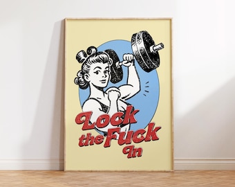 Aesthetic Home Gym Wall Art, Workout Motivational Art, Girly Workout Print, Fitness Art, Empowerment Sports Decor, Minimalist Gym Room Decor