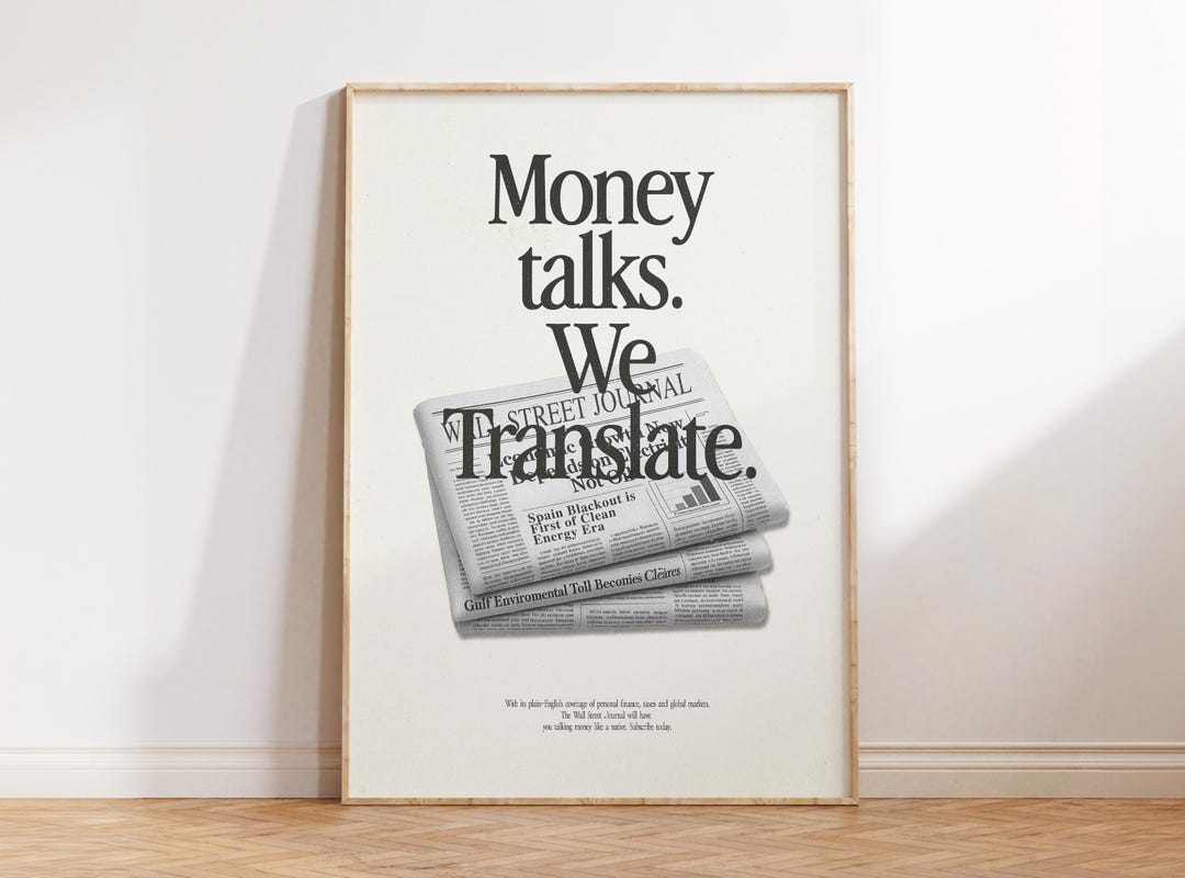 Retro Wall Street Journal, Vintage Wall Street Art, Money Wall Art, New ...