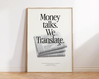Wall Street Journal retro, arte vintage de Wall Street, arte mural con dinero, impresión de la ciudad de Nueva York, arte financiero, arte bursátil, pintura de oficina
