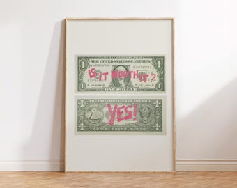 Dollar Finance Wall Art, Wall Street Art, Money Wall Art, Finance Decor, Financial Art, Stock Market Art, Office Wall Decor, Finance Gift