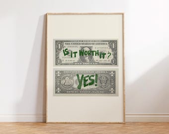 Dollar Finance Wall Art, Wall Street Art, Money Wall Art, Finance Decor, Financial Art, Stock Market Art, Office Wall Decor, Finance Gift