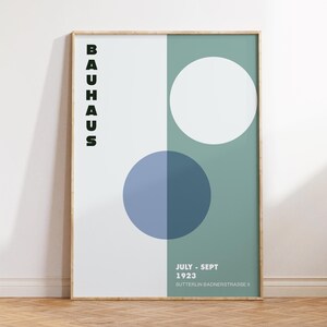 Impressão Bauhaus, pôster Bauhaus, arte geométrica, impressão colorida, decoração moderna de apartamento, arte minimalista, arte de parede abstrata, pôster de exposição