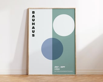 Druk Bauhaus, Plakat Bauhaus, Sztuka geometryczna, Kolorowy druk, Nowoczesny wystrój mieszkania, Sztuka minimalistyczna, Abstrakcyjna sztuka ścienna, Plakat wystawowy