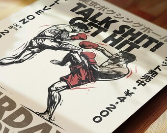 Retro Boxing Poster, Boxing Wall Art, Boxer Art, Gift for Boxer