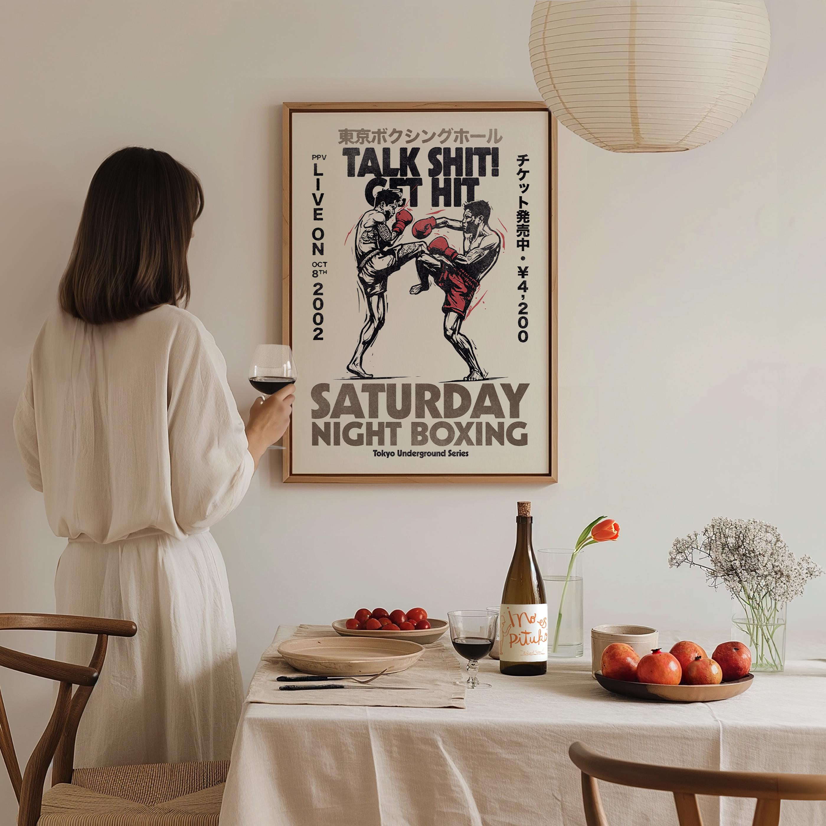 Retro Boxing Poster, Boxing Wall Art, Boxer Art, Gift for Boxer
