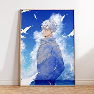 Jujutsu Kaisen Poster, Satoru Gojo Art, Anime Wall Art, Aesthetic Manga Poster, Jujutsu Kaisen Merch, Gege Akutami, Gift for Anime Fan Art