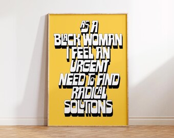 Feminist Art, African American Wall Art, Empowerment Art, Modern Black Art, Afro Art, Ethnic Decor, Apartment Decor, Culture Art, Afro Print
