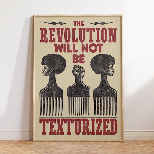 Black Hair Poster, Afro Pick Print, African American Wall Art, Modern Black Art, Afro Art, Ethnic Decor, Apartment Decor, Culture Art