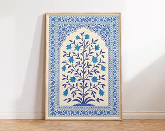 Floral Wall Art, Arabic Wall Art, Modern Islamic Wall Art, Islamic Modern Wall Art, Muslim Home Decor, Islamic Floral Art, Turkish Print
