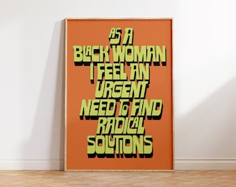 Feminist Art, African American Wall Art, Empowerment Art, Modern Black Art, Afro Art, Ethnic Decor, Apartment Decor, Culture Art, Afro Print