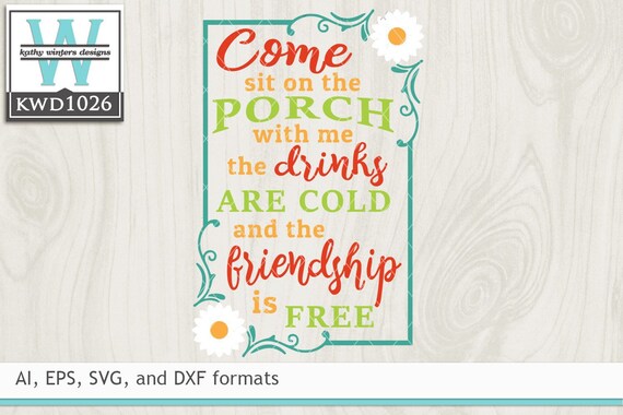 Svg Porch Cutting File Kwd1026 Etsy