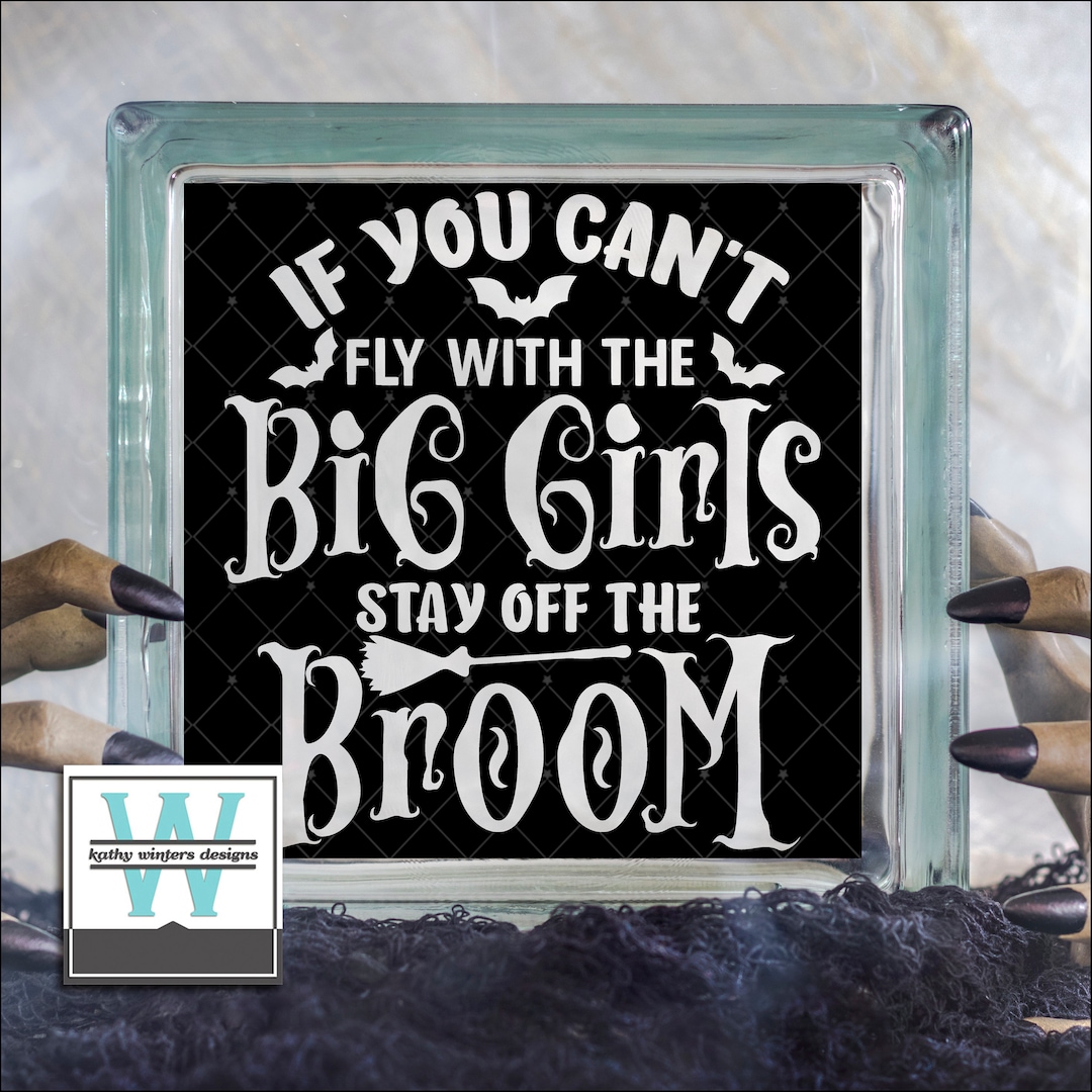 Vinyl Lettering Glass Block Decal Fly With the Big Girls - Etsy
