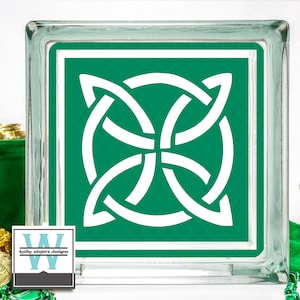 Vinyl Lettering Glass Block Decal Celtic