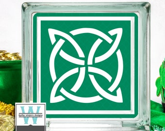 Vinyl Lettering Glass Block Decal Celtic