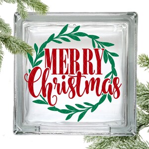 Dreaming of a White Christmas Glass Block Decal Craft DIY Sticker Holiday Shadow Dreaming of a White Christmas Glass Block Decal Craft DIY Sticker Holiday Shadow
