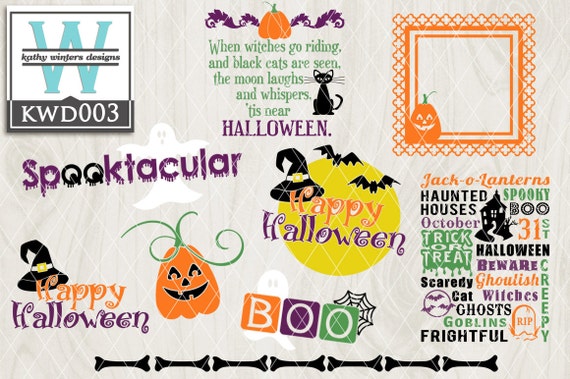 Items Similar To Svg Halloween Themed Cutting File Kwd003 Dxf Svg Eps Png On Etsy