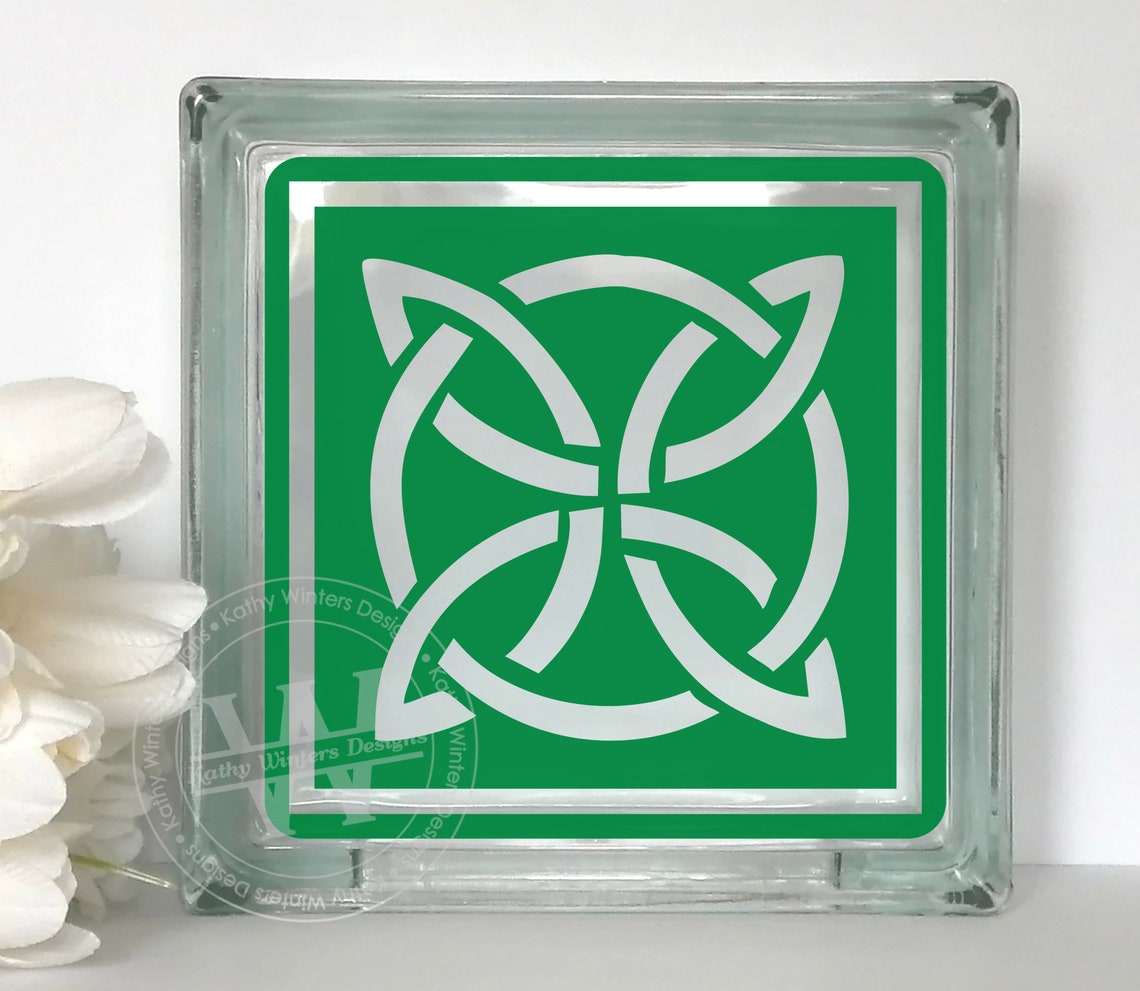Vinyl Lettering Glass Block Decal Celtic Etsy
