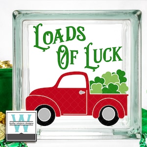 Vinyl Lettering Glass Block Decal St. Patrick's Truck
