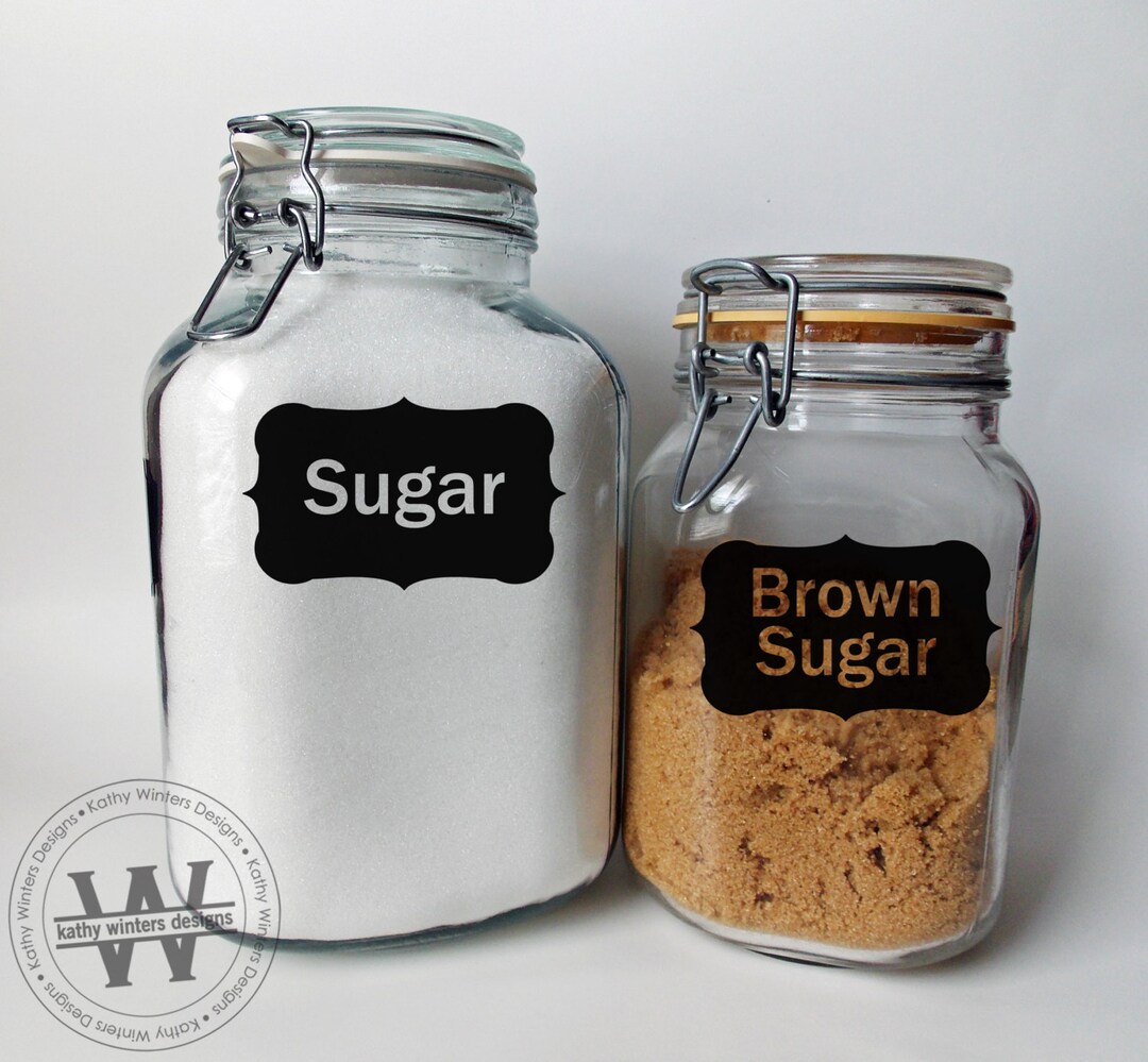 Vinyl Canister Labels (option 4) - Etsy