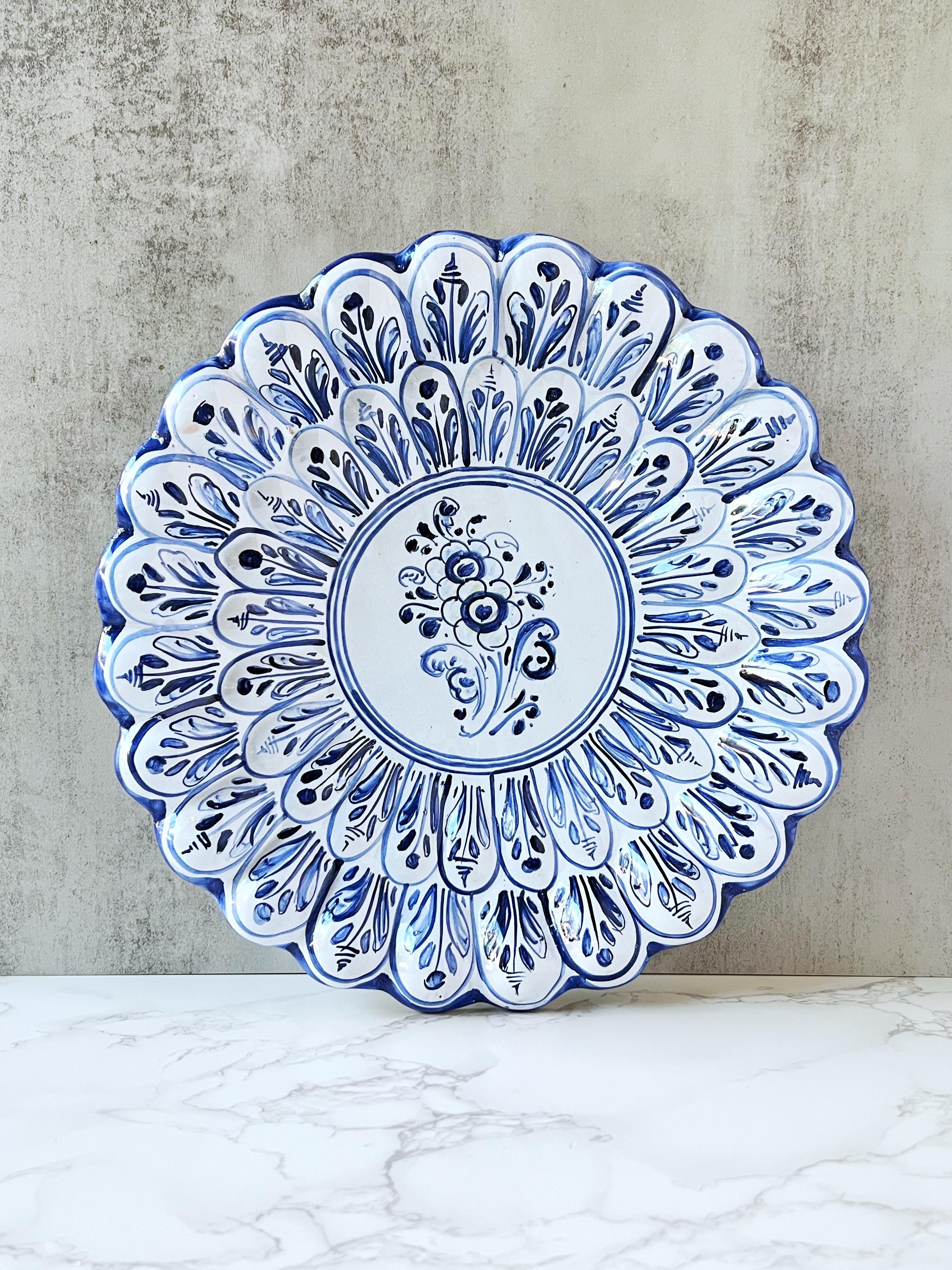 メキシコ タラベラ焼き Talavera de la Reyna 絵皿 プレート メキシコ タラベラ焼き Talavera de la Reyna 絵皿 プレート