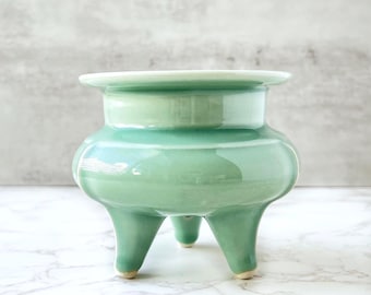 韓国製青磁香炉、蓮の形をした陶器製香炉、瞑想装飾 - Etsy 日本