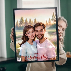 Ritratto di coppia anime personalizzato / Opera d'arte personalizzata in stile cartone animato per anniversari, San Valentino e occasioni speciali