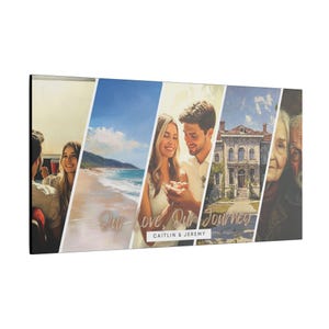 Peinture à l'huile personnalisée, destinations d'histoires d'amour - où nous nous sommes rencontrés, portrait de maison, notre premier rendez-vous, où il a proposé, cadeau d'anniversaire d'un an