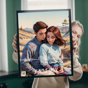 Ritratto di coppia anime personalizzato / Opera d'arte personalizzata in stile cartone animato per anniversari, San Valentino e occasioni speciali