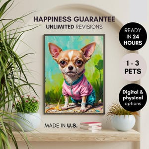 Custom Ugly Pet Portrait – Custom Ugly Dog Portrait, Personalized Badly drawn pet portrait, Bad pet portrait,Funny pet portrait chihuahua
