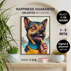 Custom Badly Drawn Pet Portrait–Funny Pet Portrait,Custom Bad Dog Portrait,Badly Custom Dog Pet Portrait,Funny Pet Gift him Russell Terrier,