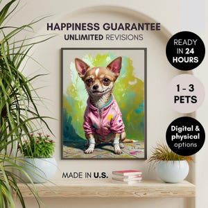 Custom Ugly Pet Portrait – Custom Ugly Dog Portrait, Personalized Badly drawn pet portrait, Bad pet portrait,Funny pet portrait chihuahua