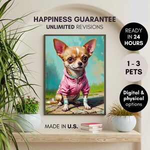 Custom Ugly Pet Portrait – Custom Ugly Dog Portrait, Personalized Badly drawn pet portrait, Bad pet portrait,Funny pet portrait chihuahua