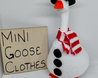 Classic Snowman 7 Inch Desk Goose Outfit