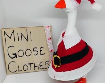 Santa costume for 7 Inch Desk Goose Clothes