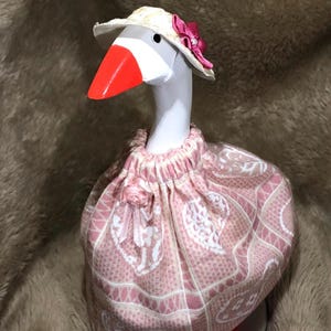 Pink Dress and Hat 7 Inch Desk Goose Clothes