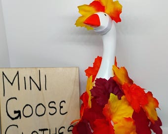 Leaf Pile With Matching Headband Fun Fall Autumn Outfit for 7 Inch Desk Goose Clothes