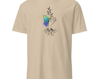 Color splash butterfly garden tee shirt