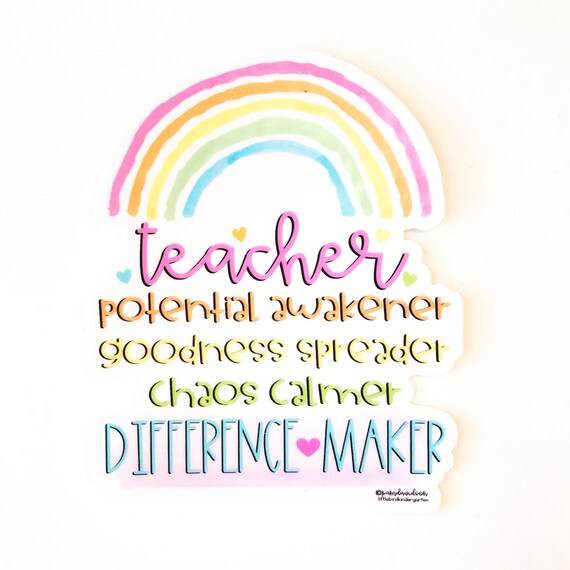 Flair Pens - Teach the Rainbow Sticker for Sale by