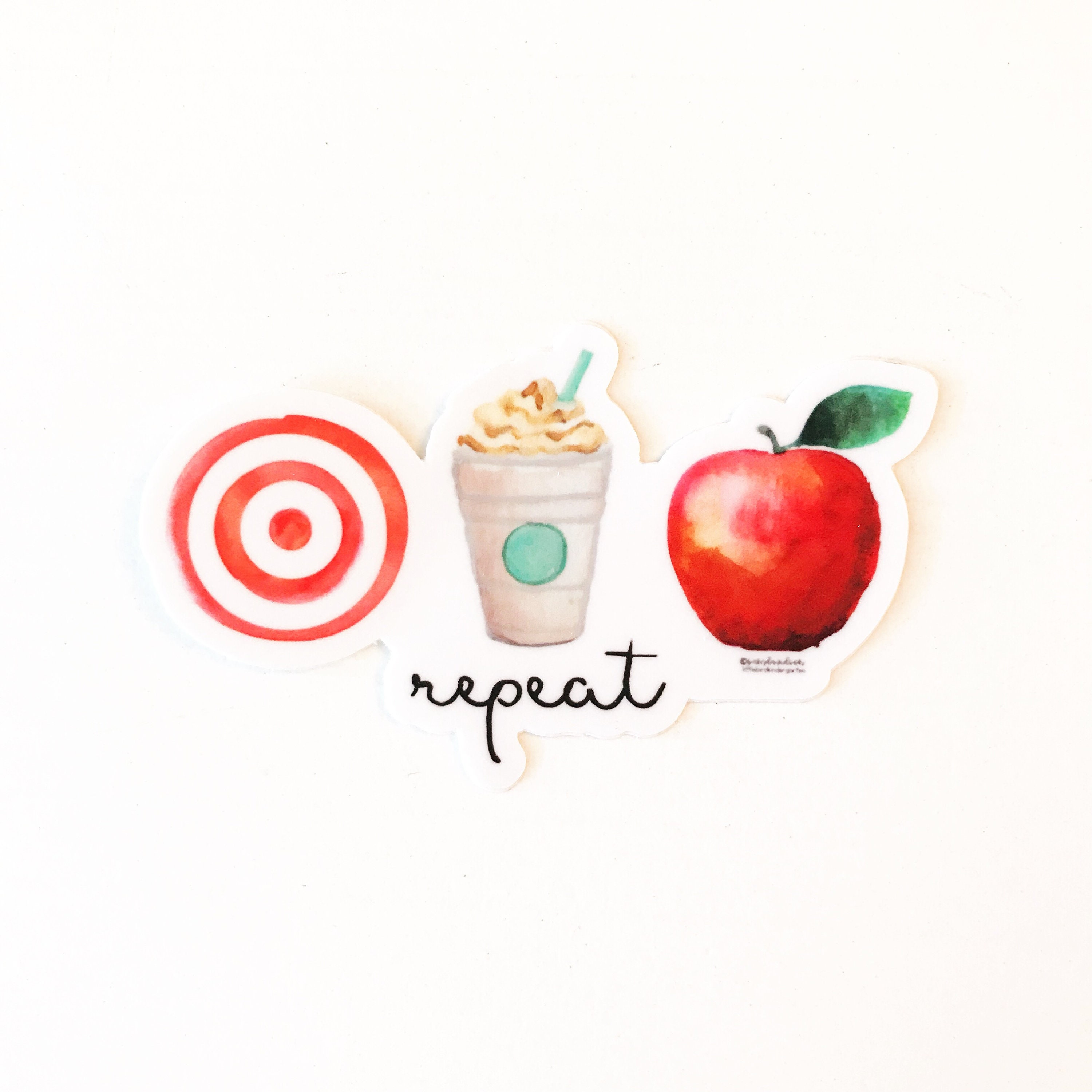 Target Coffee Teach Repeat Vinyl Sticker Decal Etsy