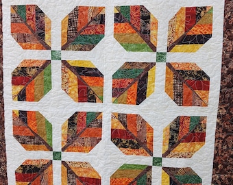 Autumn Leaves Throw Quilt