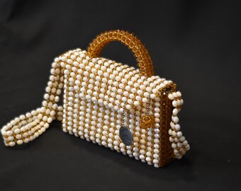 Wedding Guest Purse, Beaded Evening Clutch, Bridal Bag, Formal Event Handbag, Gift For Her