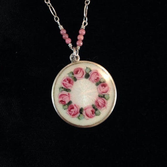 Charming Guilloche Roses! Enchanting Very Rare Art