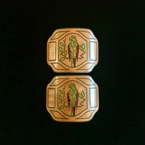 Marvelous Antique Austrian Guilloche Enamel Buckles