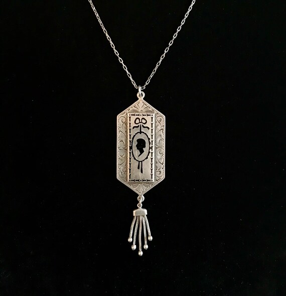 Confucius Cut Crystal Figurine on Silver Chain Good Luck Rare Crystal Brass Sterling 1920s Unique Vintage Sterling Bracelet