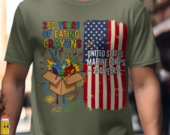 250 Years of Eating Crayons 250 Years Of America US Marines Design Funny America 250 Flag Graphic United States Marine Corps Humor PNG SVG