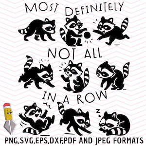Lustiger Waschbär Nicht alle in einer Reihe Sarkastisches PNG Snarky Png, svg Lustiges png Mental Health Süßes Png Lustiges Tier Motivierender Sarkasmus Trendy Png