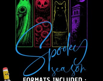 Spooky Season Png, Vintage Halloween Horror Night Png, Trendy Halloween PNG, Halloween Shirt designs, Retro Halloween PNG, Horror Movie PNG