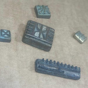 Antique African Akan Ashanti Gold Weights, 5 Small Pieces