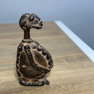 Mali Empire Dogon Bronze Figure - Fertility / Ancestor Figure - African Art - 4x3x1&quot;